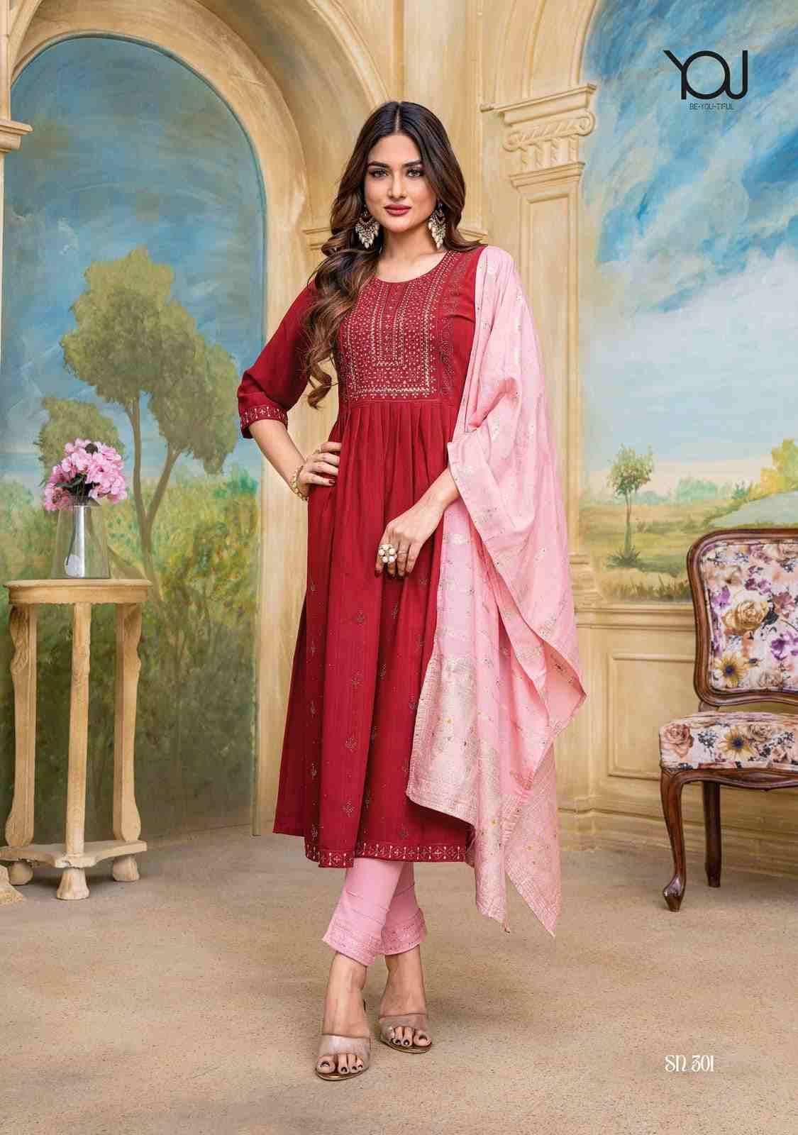 Sheen Vol-3 By You 301 To 305 Series Designer Festive Suits Beautiful Stylish Fancy Colorful Party Wear & Occasional Wear Nylon Viscose Dresses At Wholesale Price