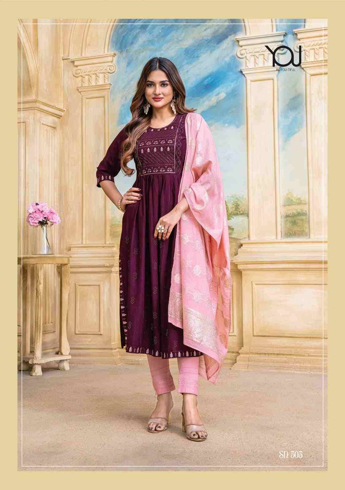 Sheen Vol-3 By You 301 To 305 Series Designer Festive Suits Beautiful Stylish Fancy Colorful Party Wear & Occasional Wear Nylon Viscose Dresses At Wholesale Price
