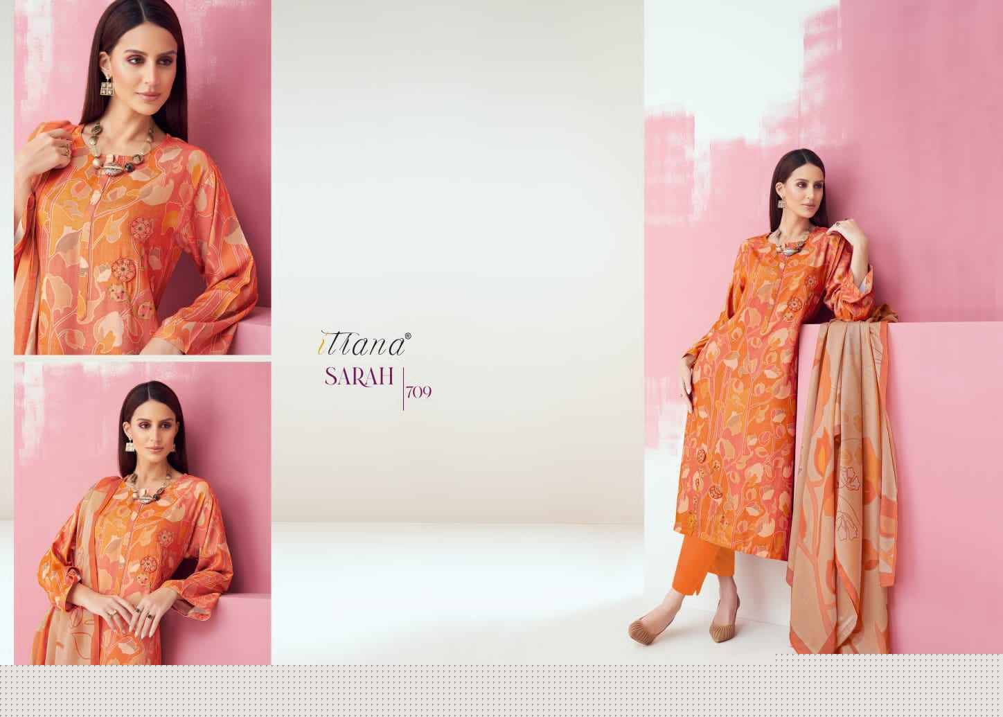 Sarah By Itrana Designer Festive Suits Beautiful Stylish Fancy Colorful Party Wear & Occasional Wear Muslin Silk Dresses At Wholesale Price