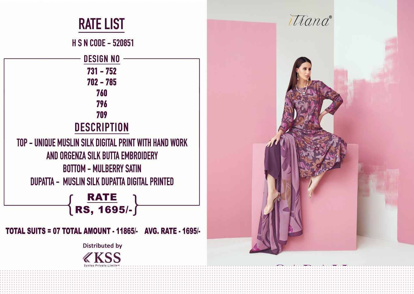 Sarah By Itrana Designer Festive Suits Beautiful Stylish Fancy Colorful Party Wear & Occasional Wear Muslin Silk Dresses At Wholesale Price