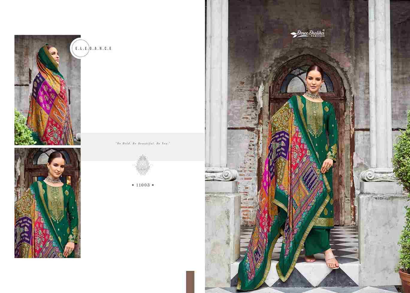 Mandakini Vol-12 By Shree Shalika Fashion 11001 To 11008 Series Beautiful Festive Suits Colorful Stylish Fancy Casual Wear & Ethnic Wear Prue Viscose Dola Jacquard Dresses At Wholesale Price