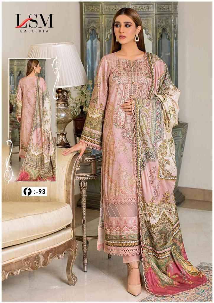 Firdous Queen Vol-9 By Lsm 91 To 96 Series Beautiful Stylish Festive Suits Fancy Colorful Casual Wear & Ethnic Wear & Ready To Wear Pure Lawn Print Dresses At Wholesale Price