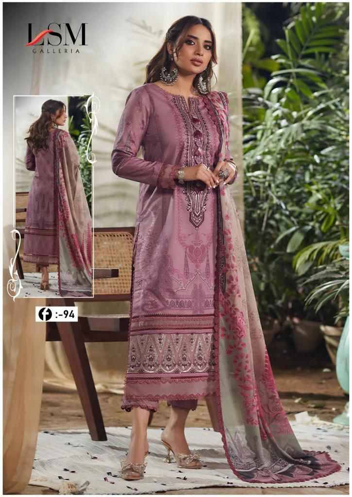 Firdous Queen Vol-9 By Lsm 91 To 96 Series Beautiful Stylish Festive Suits Fancy Colorful Casual Wear & Ethnic Wear & Ready To Wear Pure Lawn Print Dresses At Wholesale Price