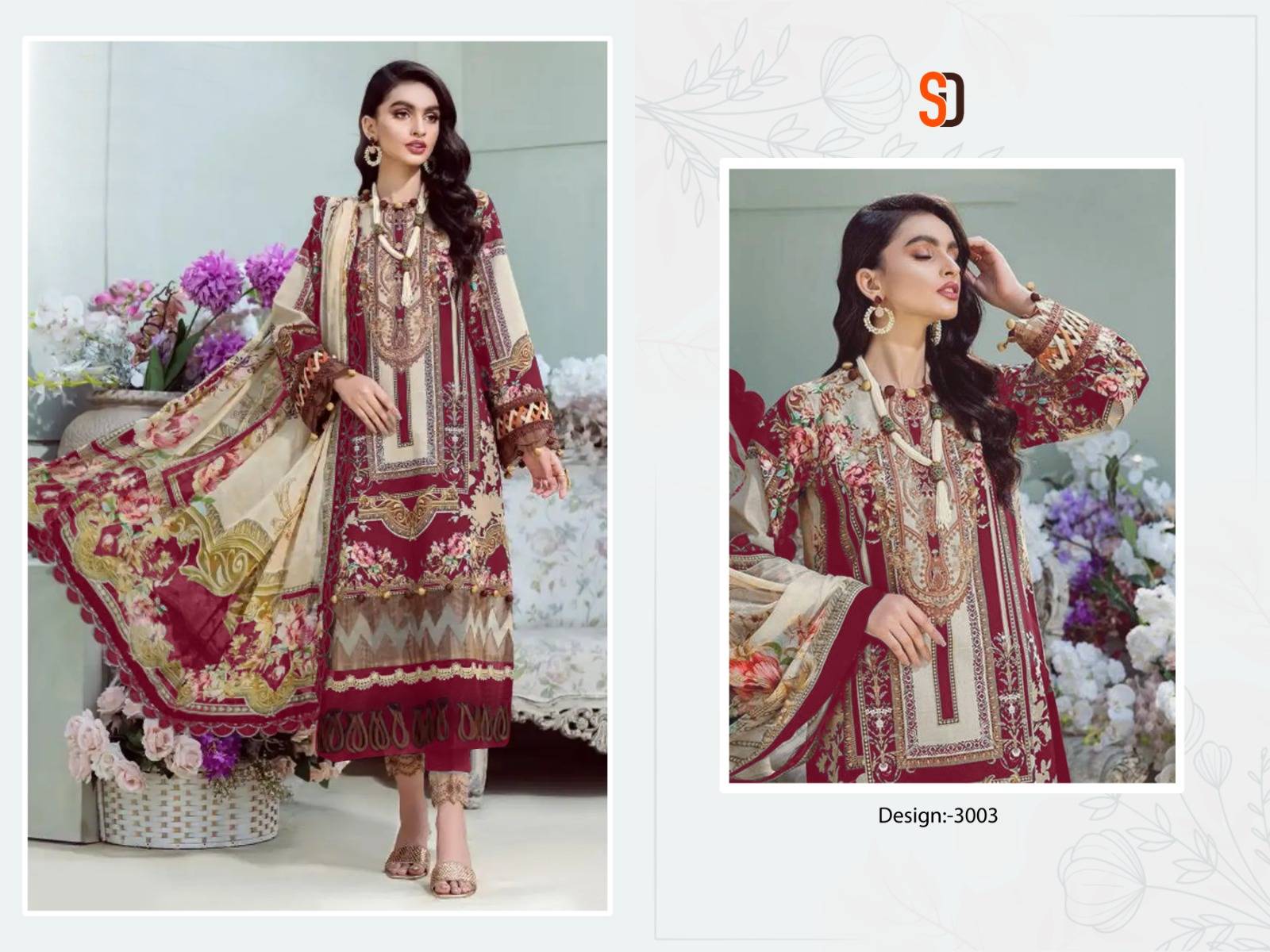 Bliss Vol-3 By Shraddha Designer 3001 To 3004 Series Beautiful Festive Suits Colorful Stylish Fancy Casual Wear & Ethnic Wear Lawn Cotton Embroidered Dresses At Wholesale Price