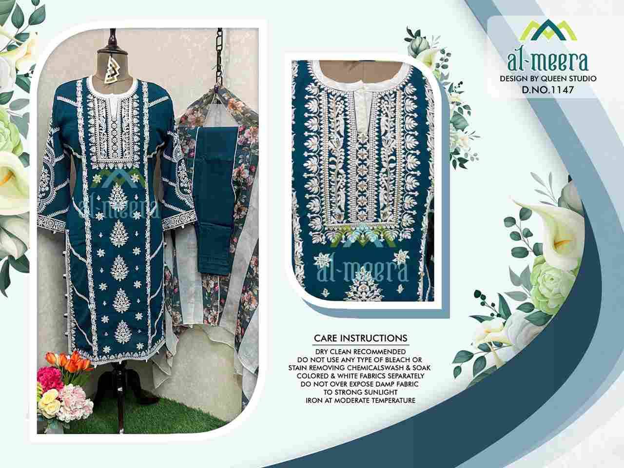 Al-Meera Hit Design 1147 Colours Vol-2 By Al-Meera 1147-D To 1147-G Series Beautiful Pakistani Suits Stylish Colorful Fancy Casual Wear & Ethnic Wear Faux Georgette Embroidered Dresses At Wholesale Price