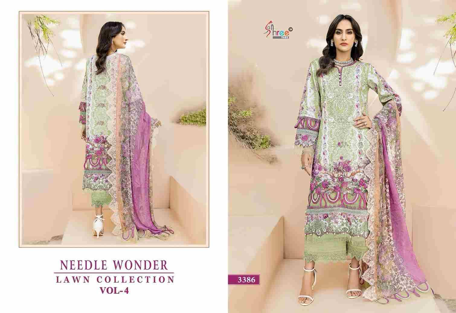 Needle Wonder Lawn Collection Vol-4 By Shree Fabs 3384 To 3389 Series Designer Pakistani Suits Beautiful Fancy Stylish Colorful Party Wear & Occasional Wear Pure Cotton With Embroidery Dresses At Wholesale Price
