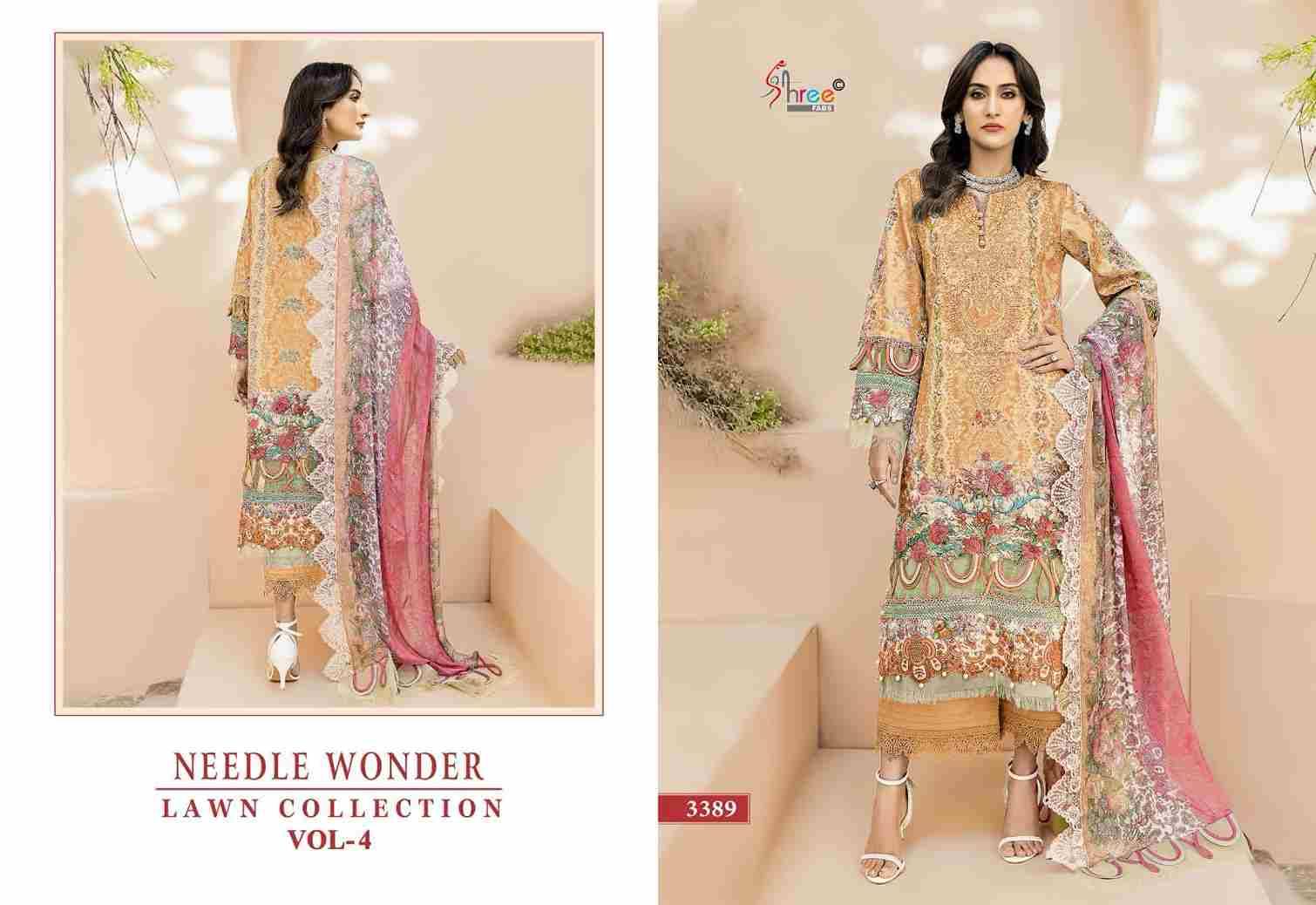 Needle Wonder Lawn Collection Vol-4 By Shree Fabs 3384 To 3389 Series Designer Pakistani Suits Beautiful Fancy Stylish Colorful Party Wear & Occasional Wear Pure Cotton With Embroidery Dresses At Wholesale Price