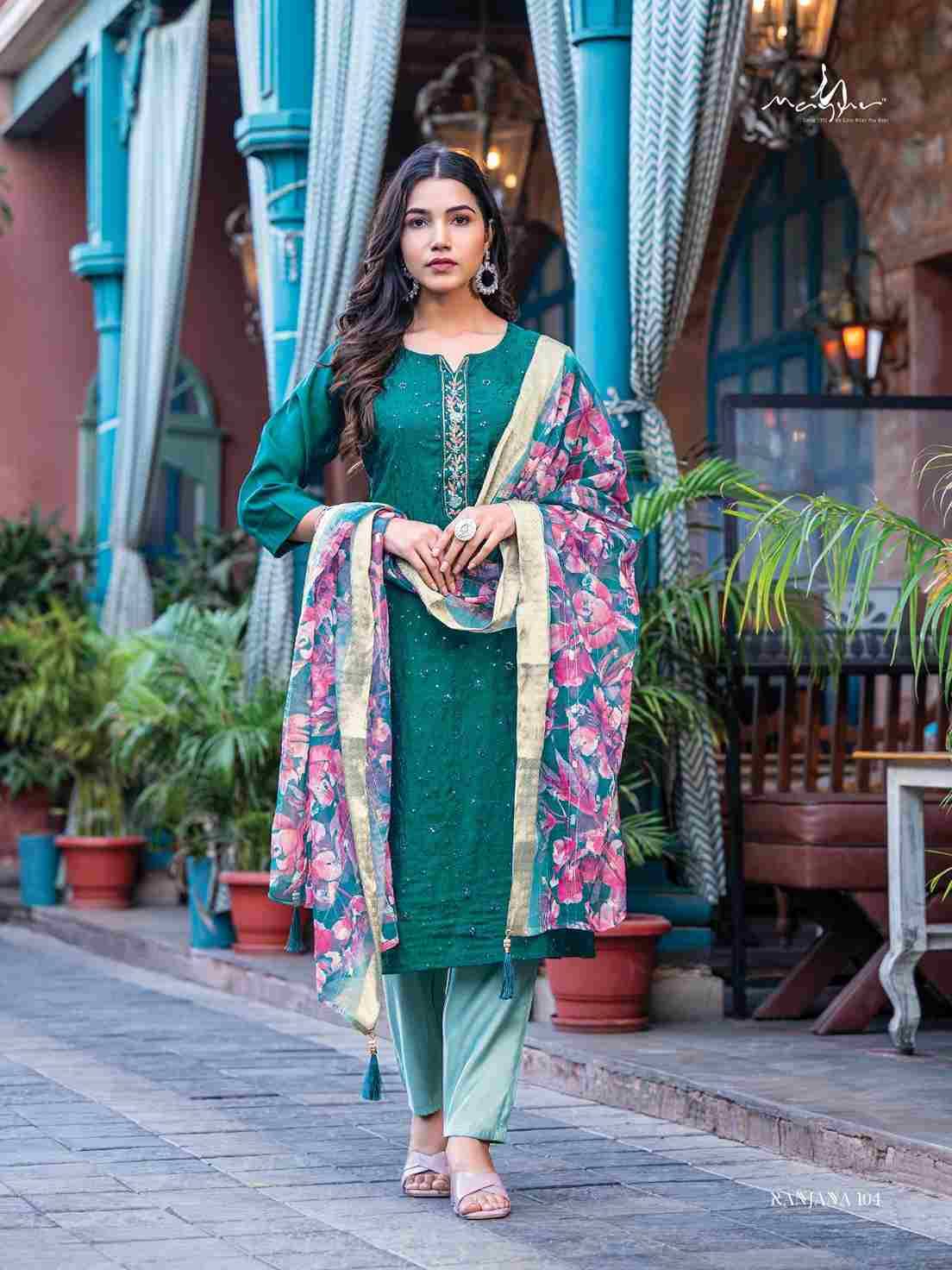 Ranjana By Mayur 101 To 106 Series Beautiful Stylish Festive Suits Fancy Colorful Casual Wear & Ethnic Wear & Ready To Wear Heavy Silk Dresses At Wholesale Price