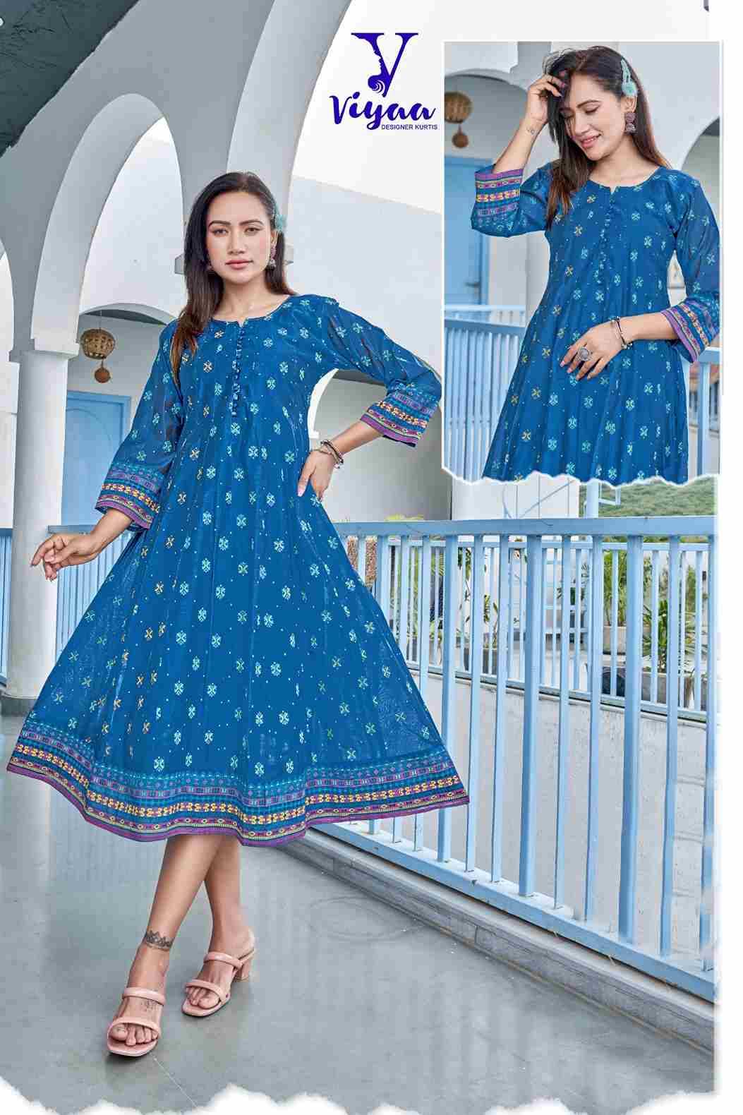 Star Girl By Viyaa Designer 101 To 108 Series Beautiful Stylish Fancy Colorful Casual Wear & Ethnic Wear Pure Modal Chanderi Gowns At Wholesale Price