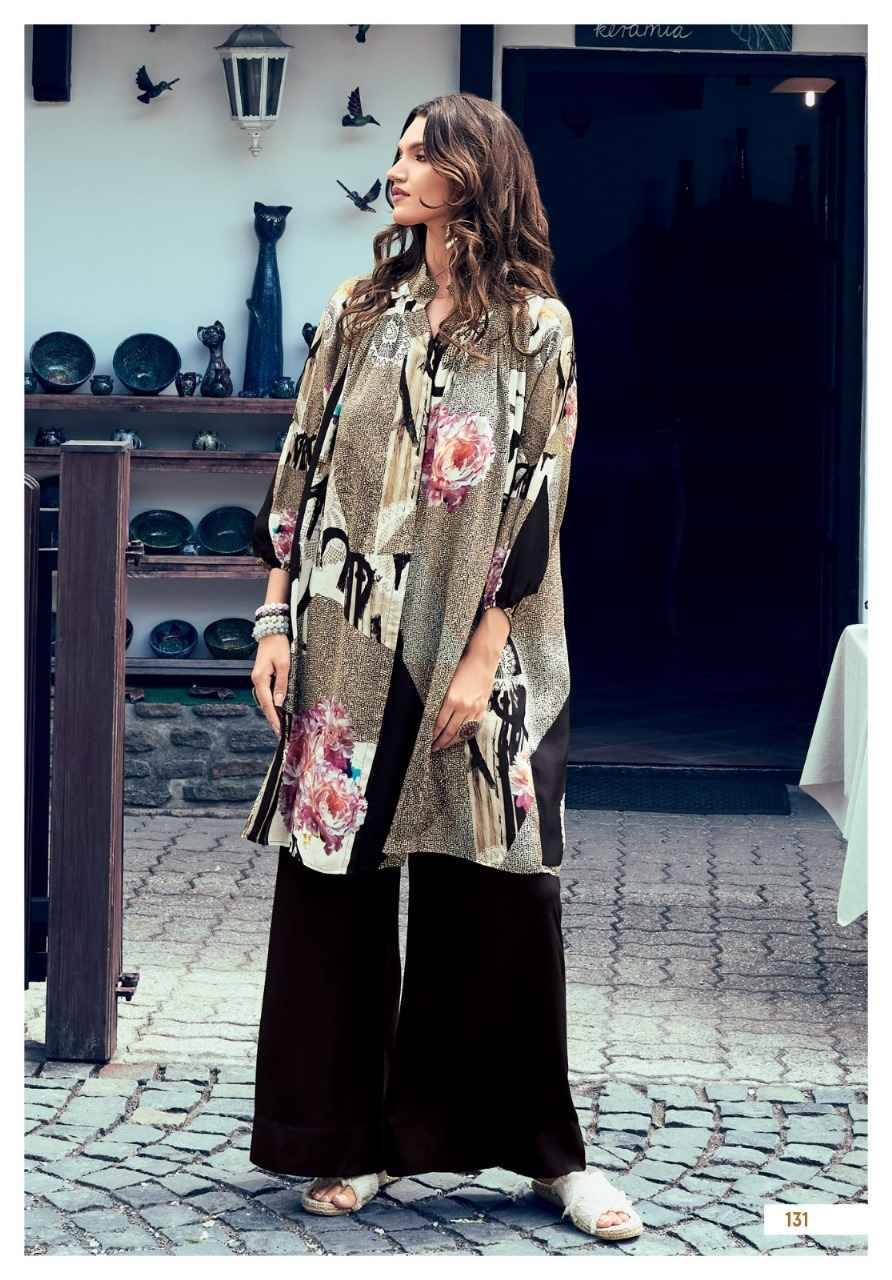 Fusion By Varsha 129 To 131 Series Designer Stylish Fancy Colorful Beautiful Party Wear & Ethnic Wear Collection Muslin Print Tops With Bottom At Wholesale Price