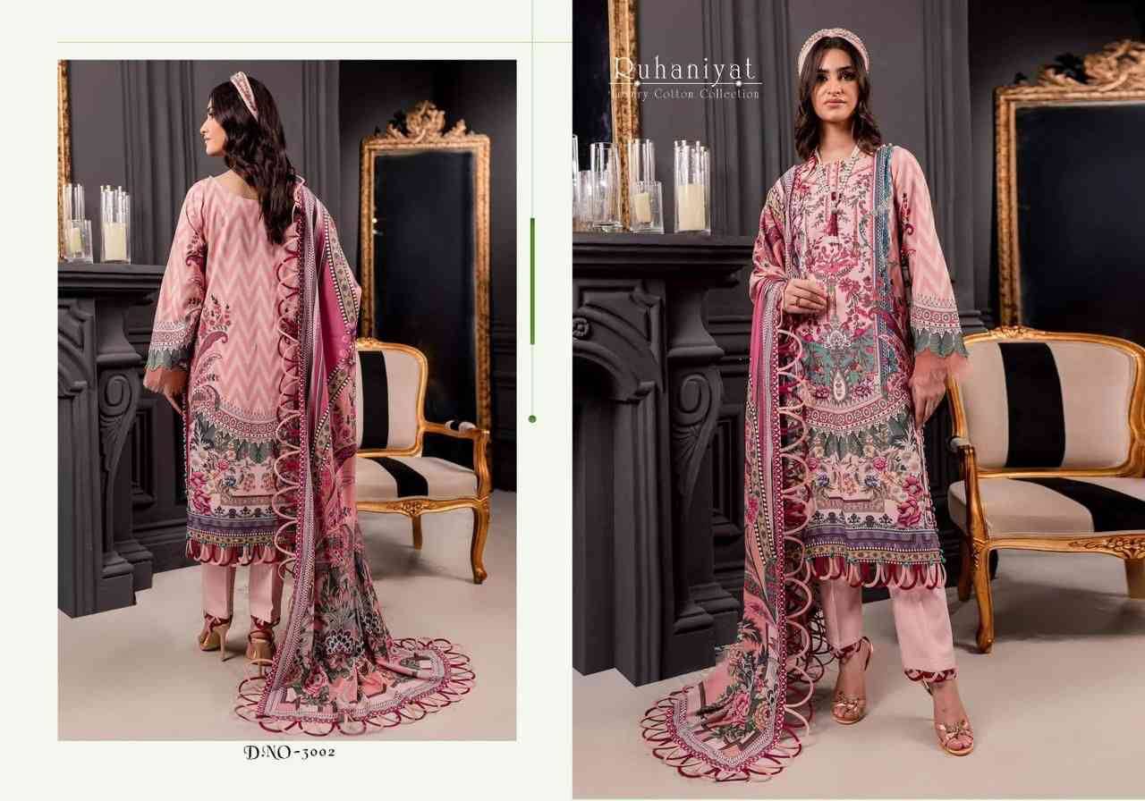 Ruhaniyat Vol-3 By Fashid Wholesale 3001 To 3006 Series Beautiful Suits Colorful Stylish Fancy Casual Wear & Ethnic Wear Pure Cotton Embroidered Dresses At Wholesale Price