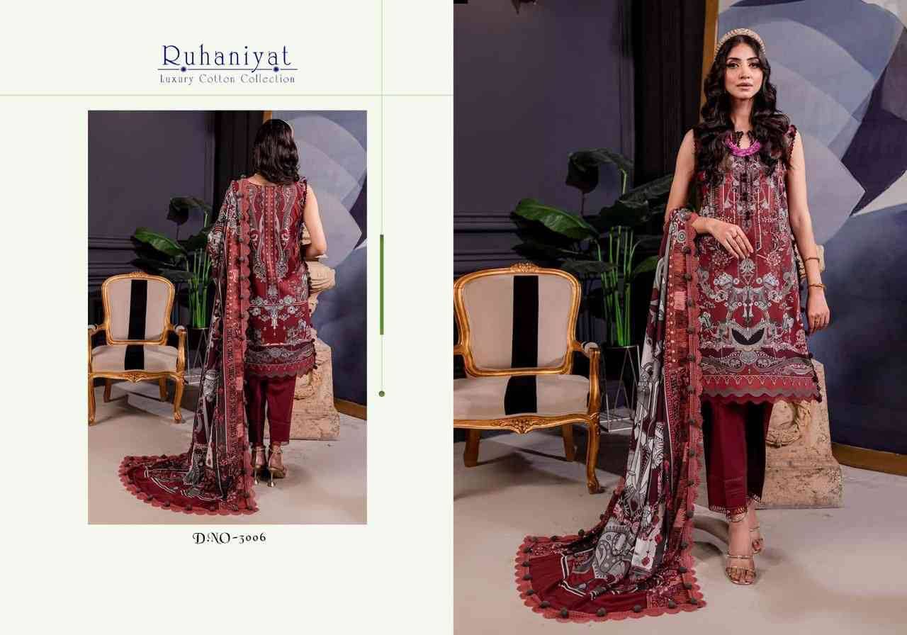 Ruhaniyat Vol-3 By Fashid Wholesale 3001 To 3006 Series Beautiful Suits Colorful Stylish Fancy Casual Wear & Ethnic Wear Pure Cotton Embroidered Dresses At Wholesale Price