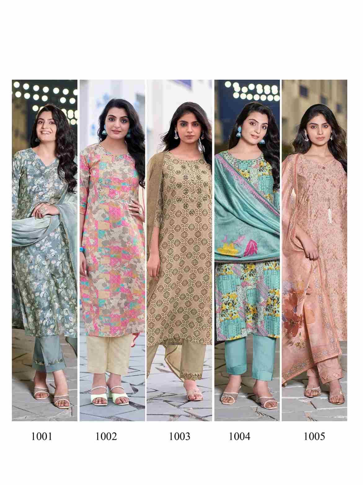 Vaman By Parra Studio 1001 To 1005 Series Festive Suits Beautiful Fancy Colorful Stylish Party Wear & Occasional Wear Modal Chanderi Dresses At Wholesale Price