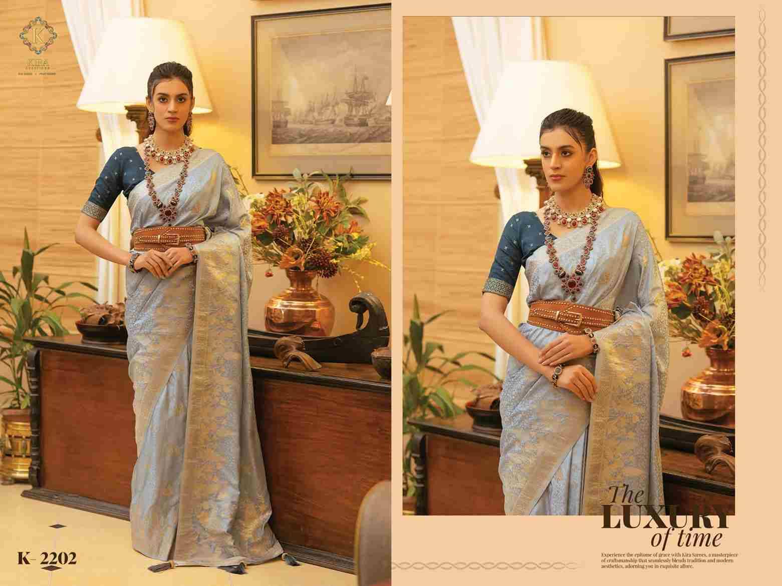 Scarlett Vol-2 By Kira 2201 To 2210 Series Indian Traditional Wear Collection Beautiful Stylish Fancy Colorful Party Wear & Occasional Wear Satin Sarees At Wholesale Price