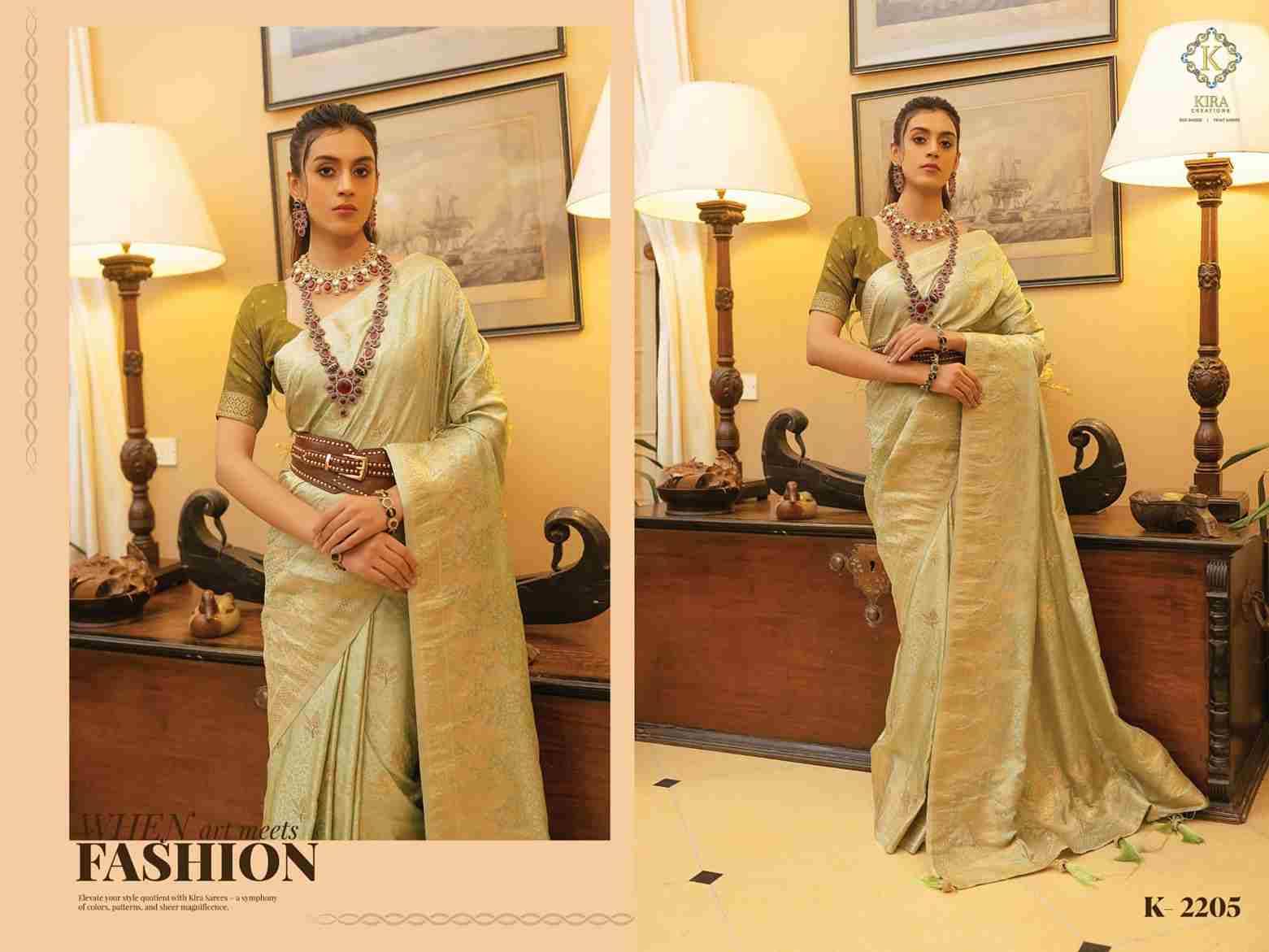 Scarlett Vol-2 By Kira 2201 To 2210 Series Indian Traditional Wear Collection Beautiful Stylish Fancy Colorful Party Wear & Occasional Wear Satin Sarees At Wholesale Price