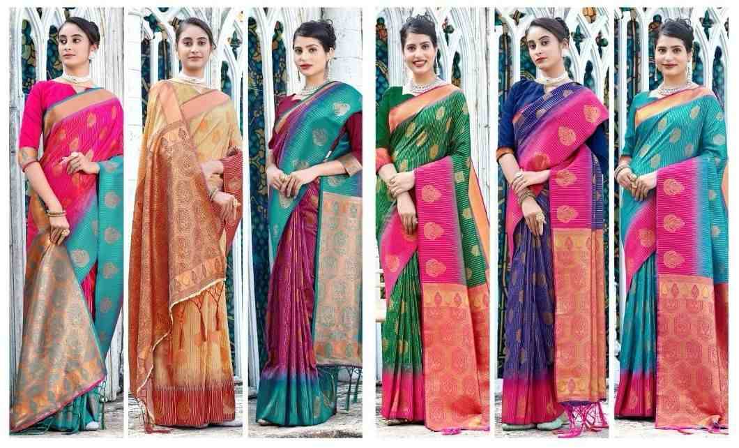 Avanti Silk By Bunawat 1001 To 1006 Series Indian Traditional Wear Collection Beautiful Stylish Fancy Colorful Party Wear & Occasional Wear Banarasi Silk Sarees At Wholesale Price