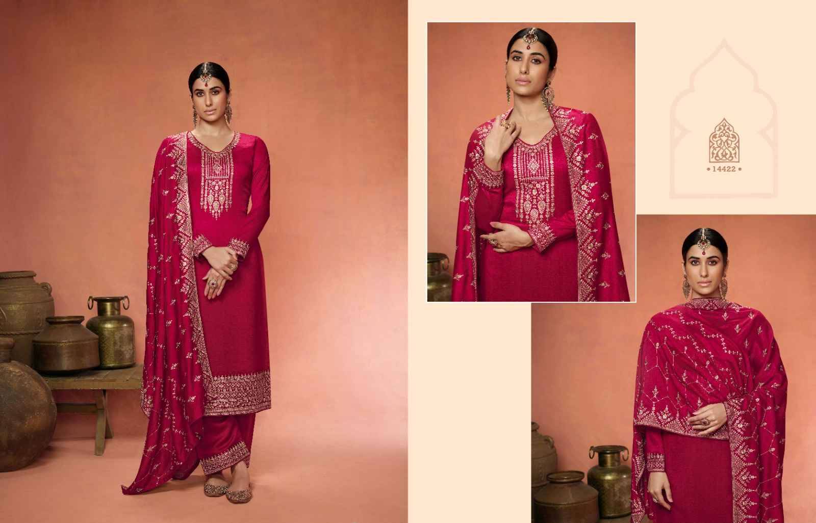 Noor By Zisa 14421 To 14426 Series Beautiful Festive Suits Colorful Stylish Fancy Casual Wear & Ethnic Wear Georgette Silk Dresses At Wholesale Price