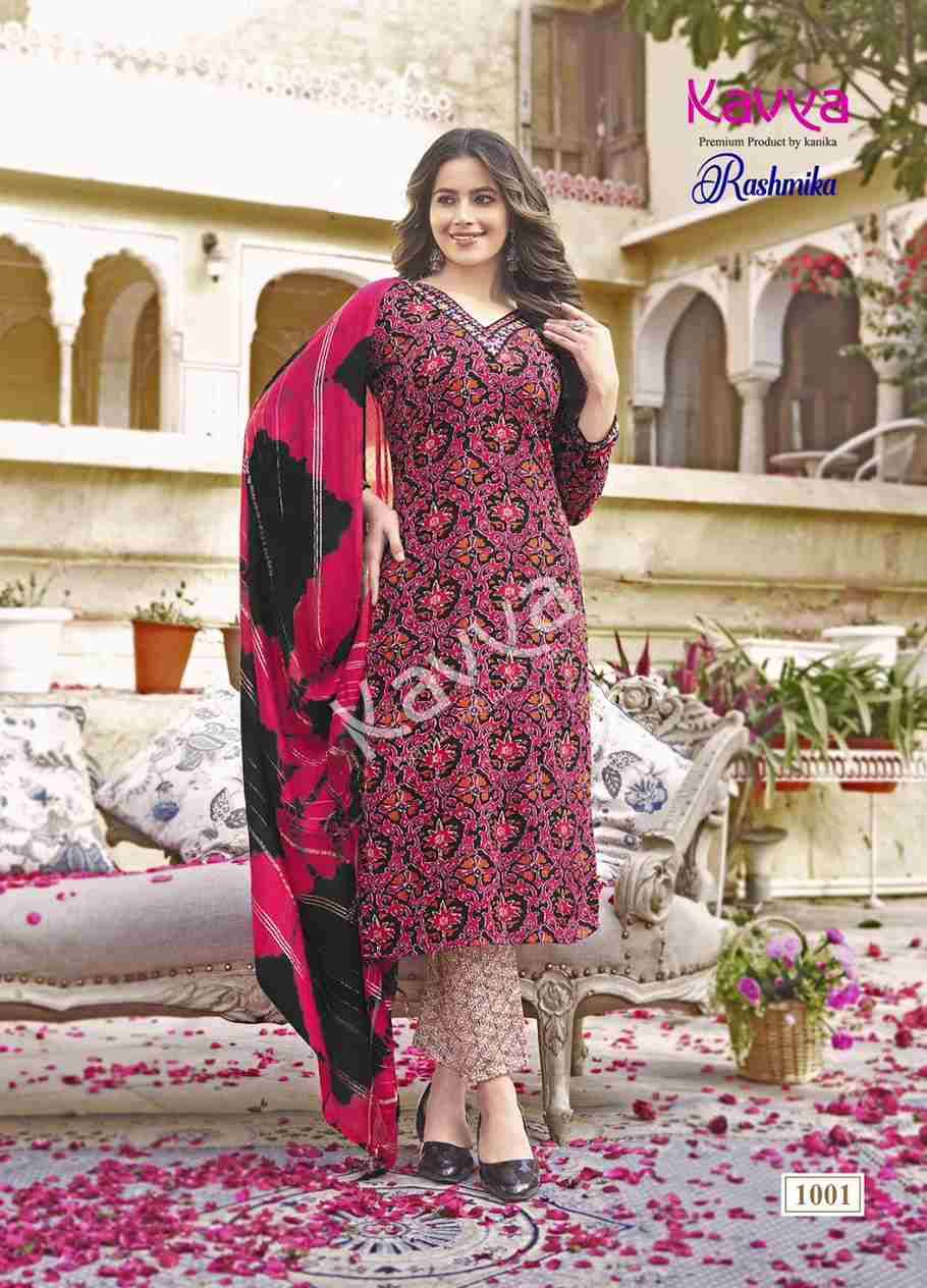 Rashmika Vol-1 By Kavya 1001 To 1010 Series Designer Stylish Fancy Colorful Beautiful Party Wear & Ethnic Wear Collection Rayon Embroidered Dresses At Wholesale Price