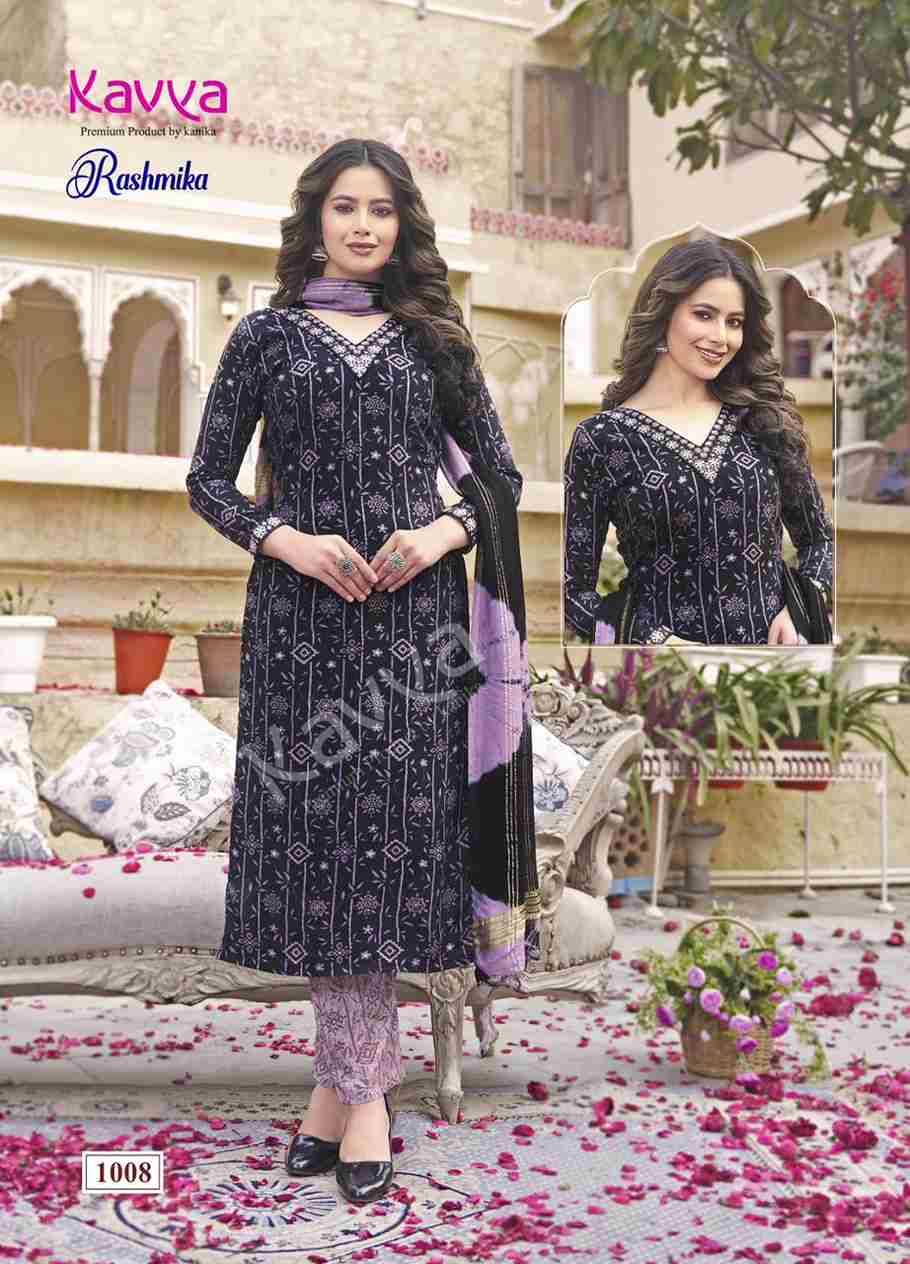 Rashmika Vol-1 By Kavya 1001 To 1010 Series Designer Stylish Fancy Colorful Beautiful Party Wear & Ethnic Wear Collection Rayon Embroidered Dresses At Wholesale Price