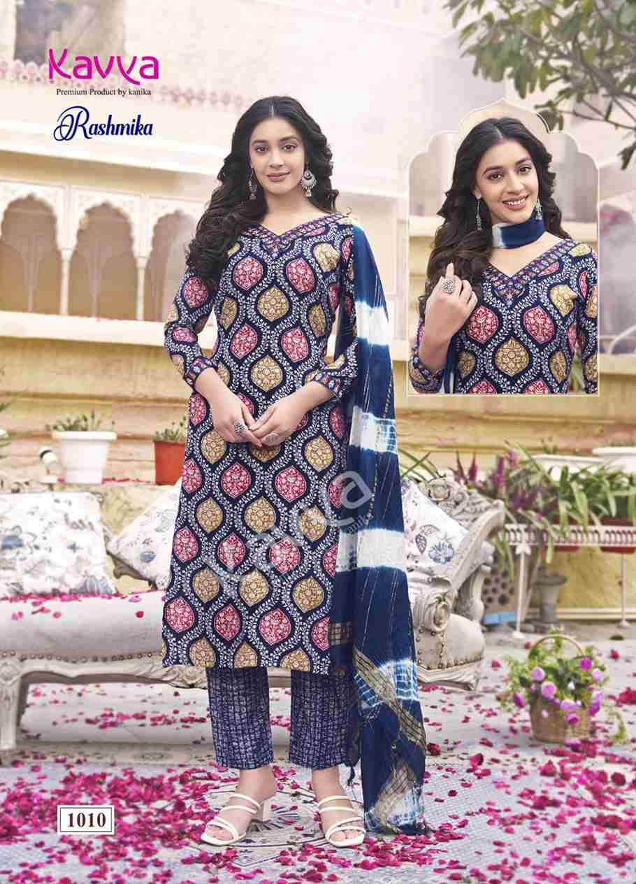 Rashmika Vol-1 By Kavya 1001 To 1010 Series Designer Stylish Fancy Colorful Beautiful Party Wear & Ethnic Wear Collection Rayon Embroidered Dresses At Wholesale Price
