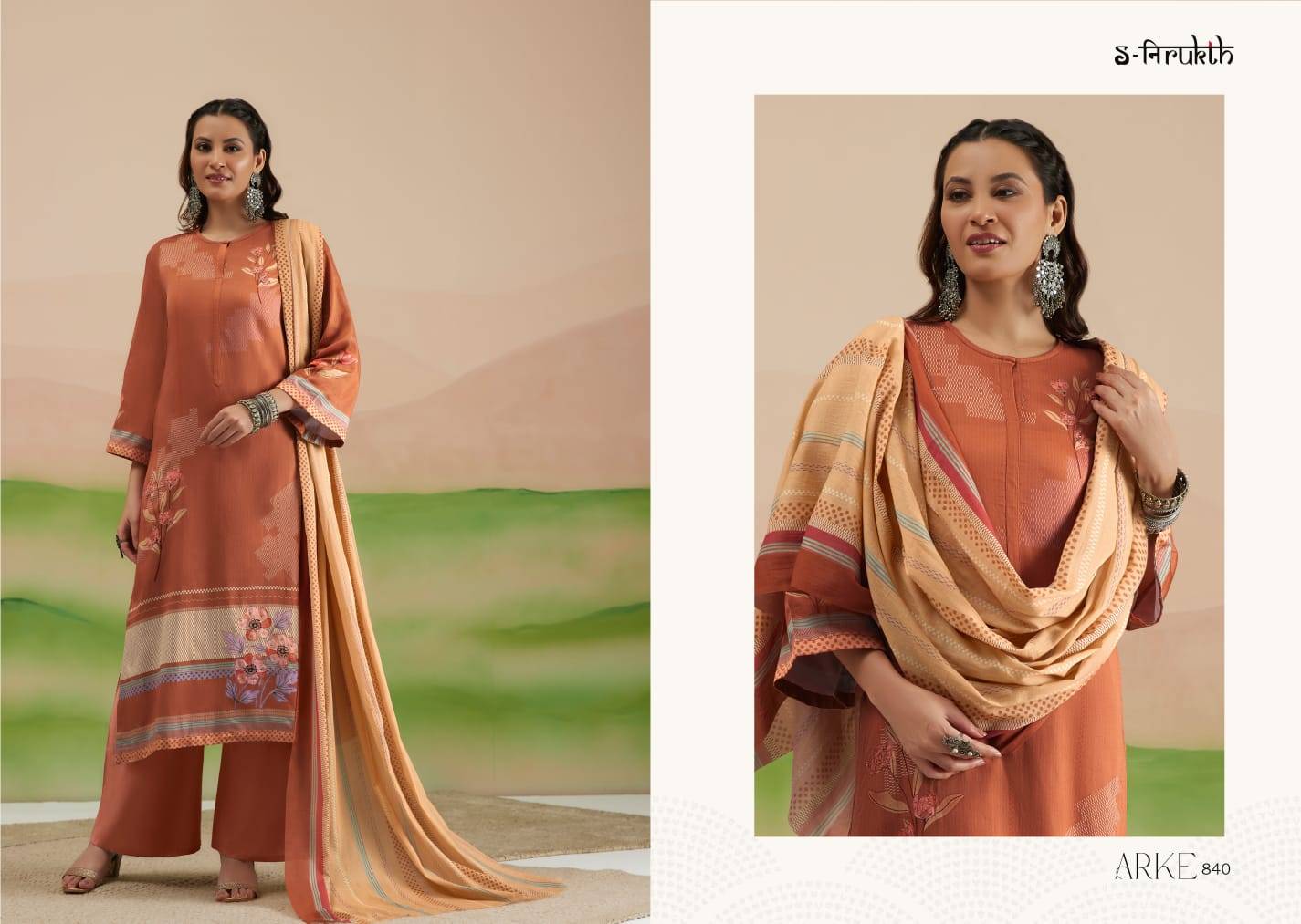 Arke By S-Nirukth Beautiful Festive Suits Colorful Stylish Fancy Casual Wear & Ethnic Wear Pure Cotton Satin Print Dresses At Wholesale Price