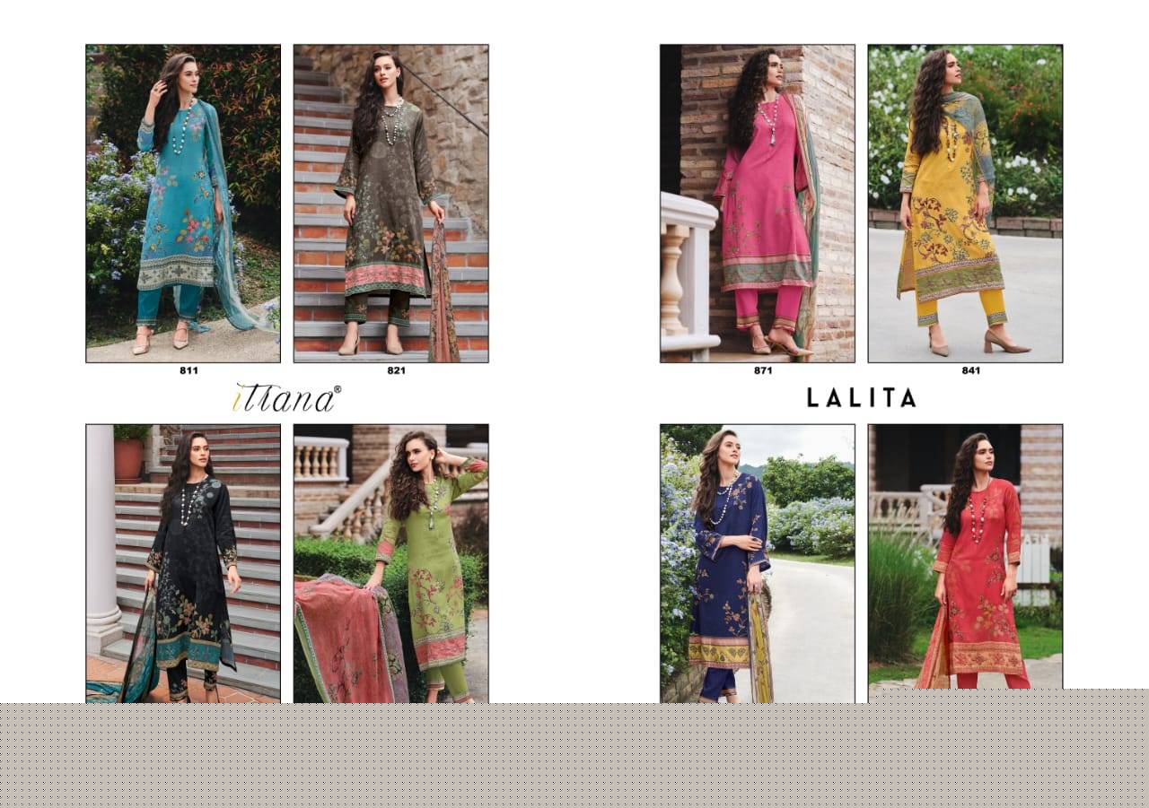 Lalita By Itrana Beautiful Festive Suits Colorful Stylish Fancy Casual Wear & Ethnic Wear Pure Cotton Satin Print Dresses At Wholesale Price