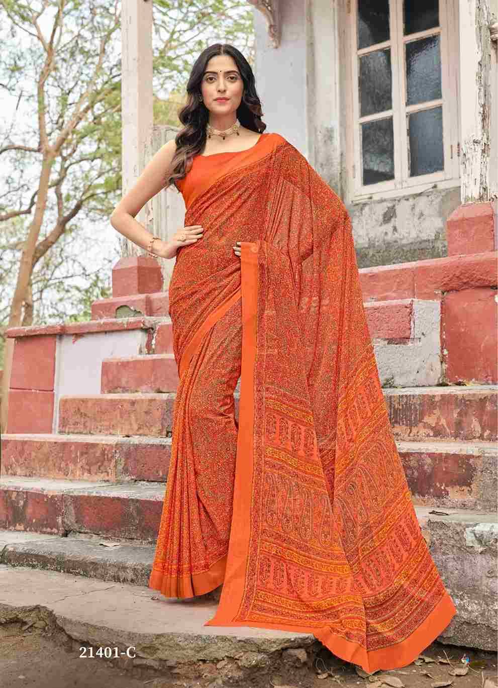 Star Chiffon Vol-95 By Ruchi Sarees 21401-A To 21403-D Series Indian Traditional Wear Collection Beautiful Stylish Fancy Colorful Party Wear & Occasional Wear Chiffon Sarees At Wholesale Price