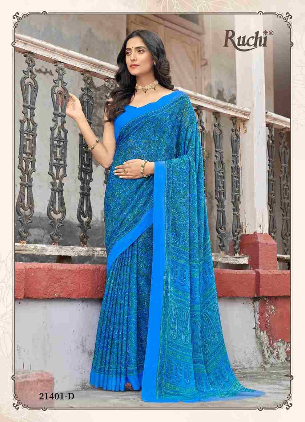 Star Chiffon Vol-95 By Ruchi Sarees 21401-A To 21403-D Series Indian Traditional Wear Collection Beautiful Stylish Fancy Colorful Party Wear & Occasional Wear Chiffon Sarees At Wholesale Price