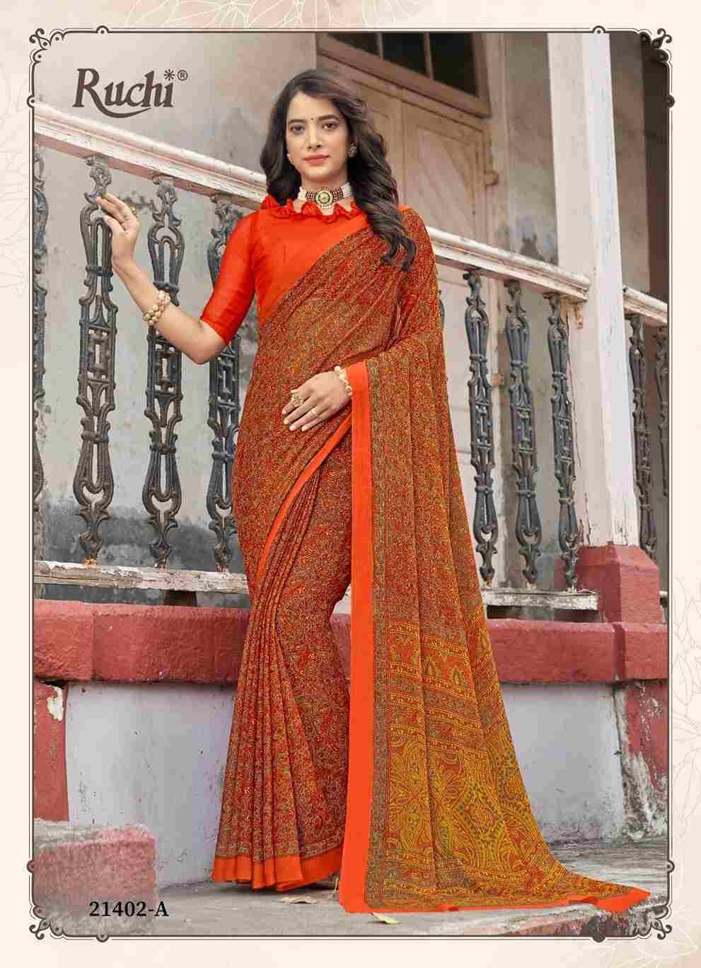 Star Chiffon Vol-95 By Ruchi Sarees 21401-A To 21403-D Series Indian Traditional Wear Collection Beautiful Stylish Fancy Colorful Party Wear & Occasional Wear Chiffon Sarees At Wholesale Price