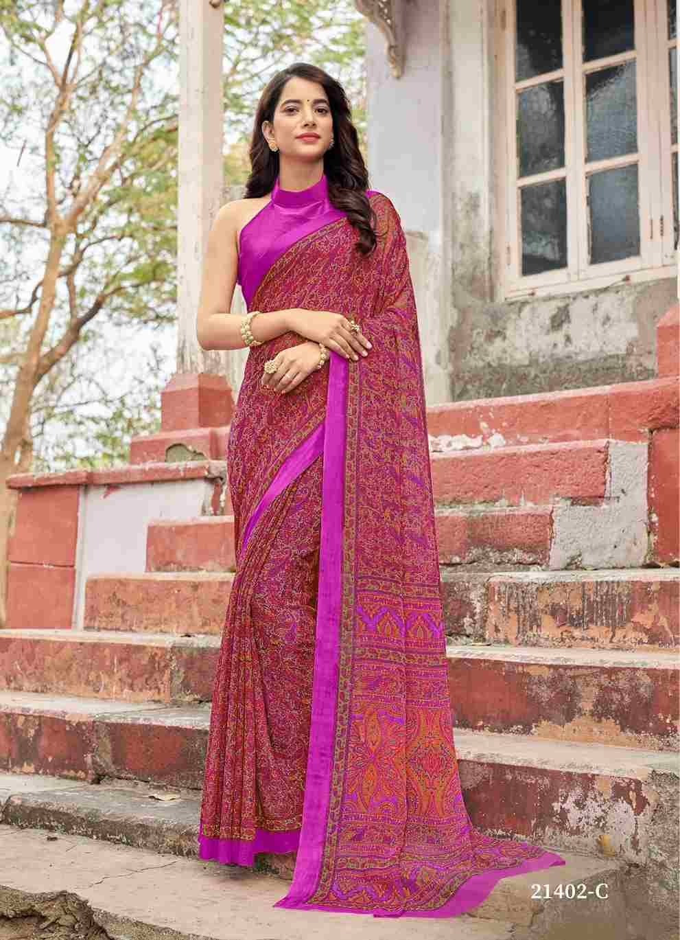 Star Chiffon Vol-95 By Ruchi Sarees 21401-A To 21403-D Series Indian Traditional Wear Collection Beautiful Stylish Fancy Colorful Party Wear & Occasional Wear Chiffon Sarees At Wholesale Price