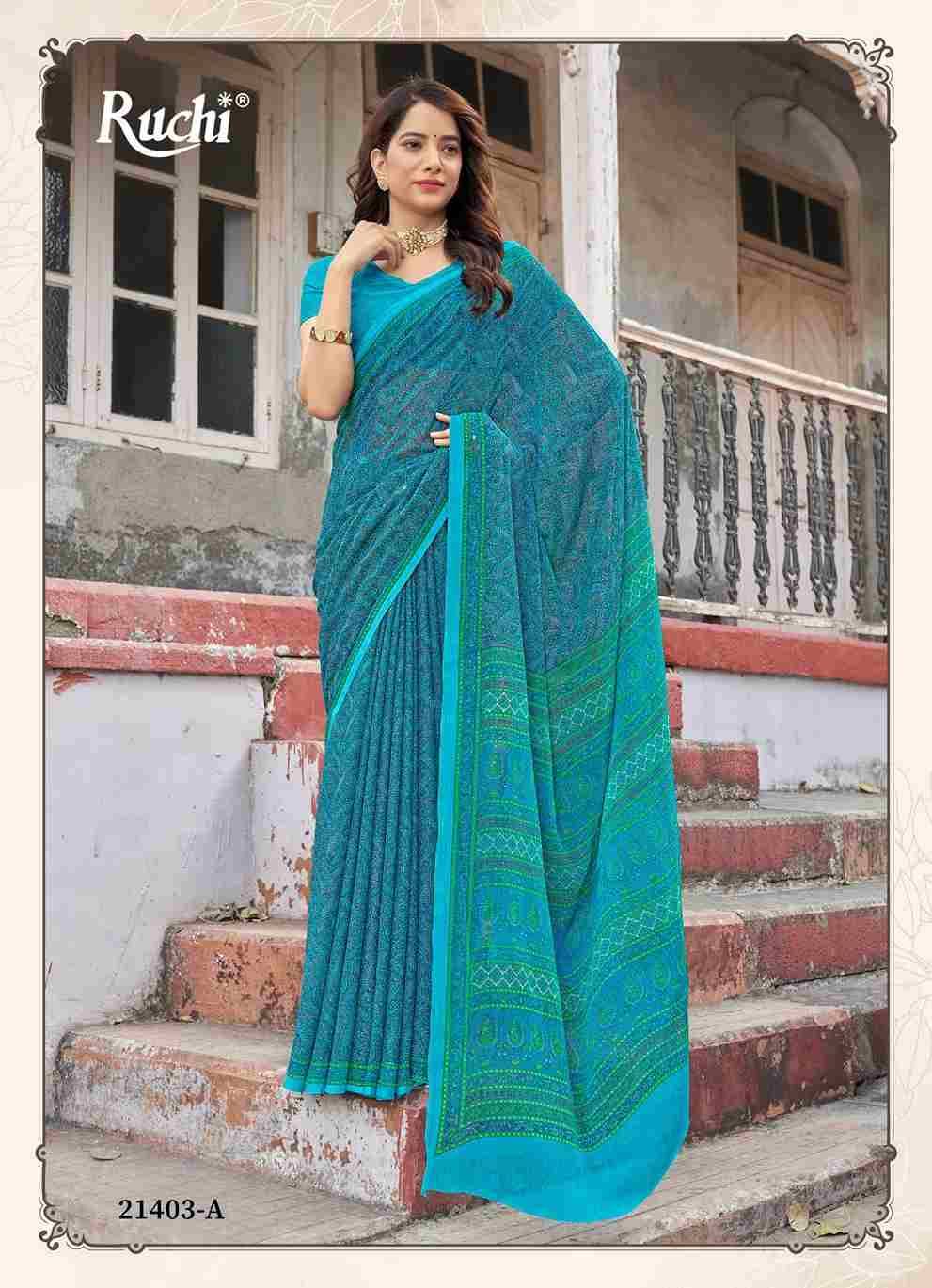 Star Chiffon Vol-95 By Ruchi Sarees 21401-A To 21403-D Series Indian Traditional Wear Collection Beautiful Stylish Fancy Colorful Party Wear & Occasional Wear Chiffon Sarees At Wholesale Price