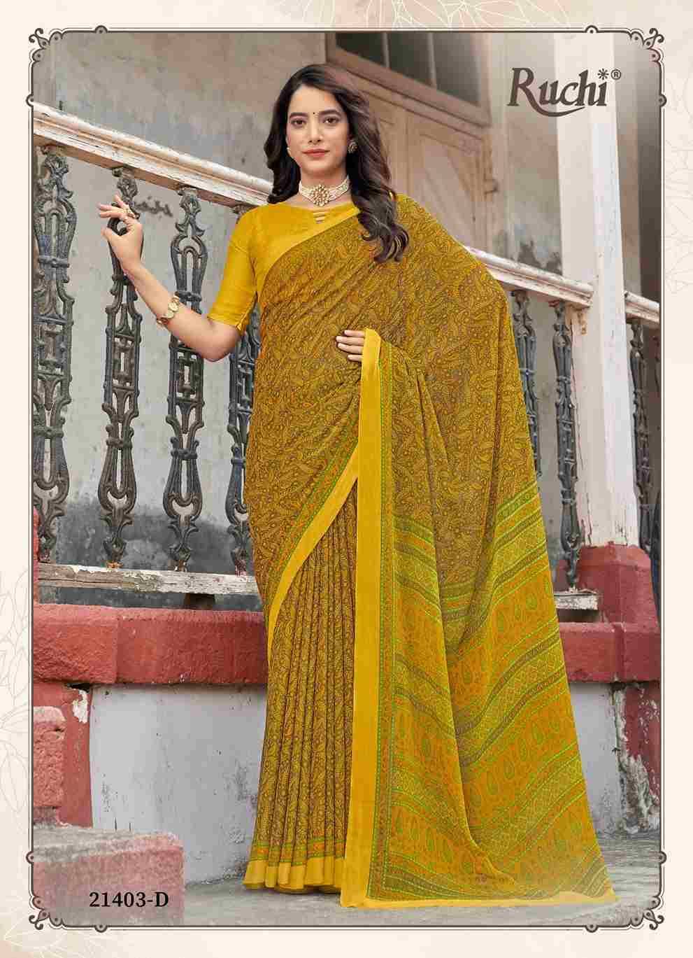 Star Chiffon Vol-95 By Ruchi Sarees 21401-A To 21403-D Series Indian Traditional Wear Collection Beautiful Stylish Fancy Colorful Party Wear & Occasional Wear Chiffon Sarees At Wholesale Price
