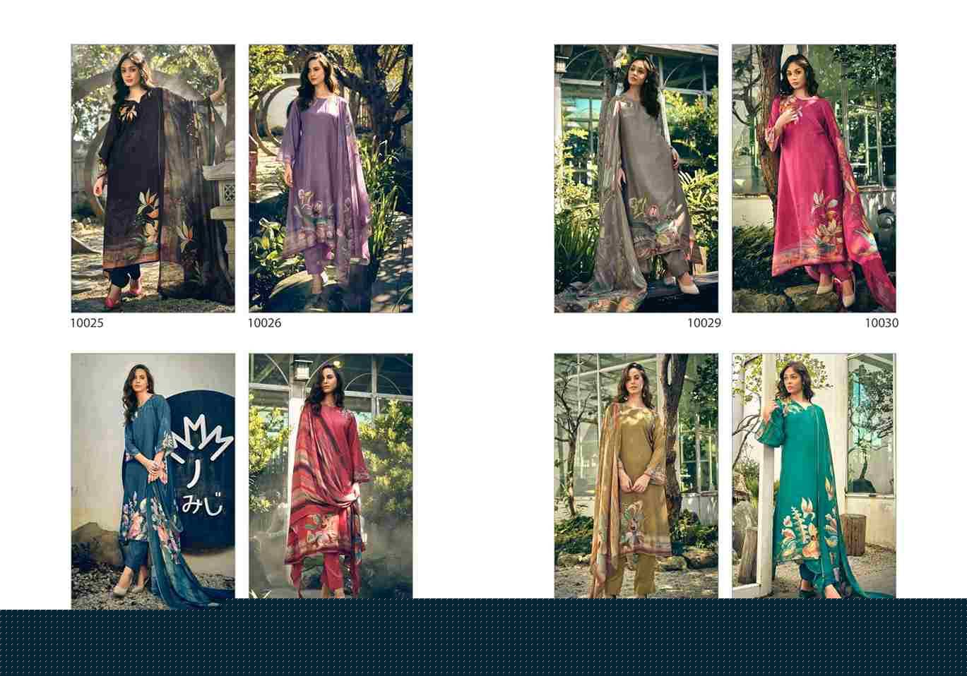 Minerva By Sadhana Fashion 10025 To 10032 Series Beautiful Festive Suits Colorful Stylish Fancy Casual Wear & Ethnic Wear Pure Muslin Silk Embroidered Dresses At Wholesale Price