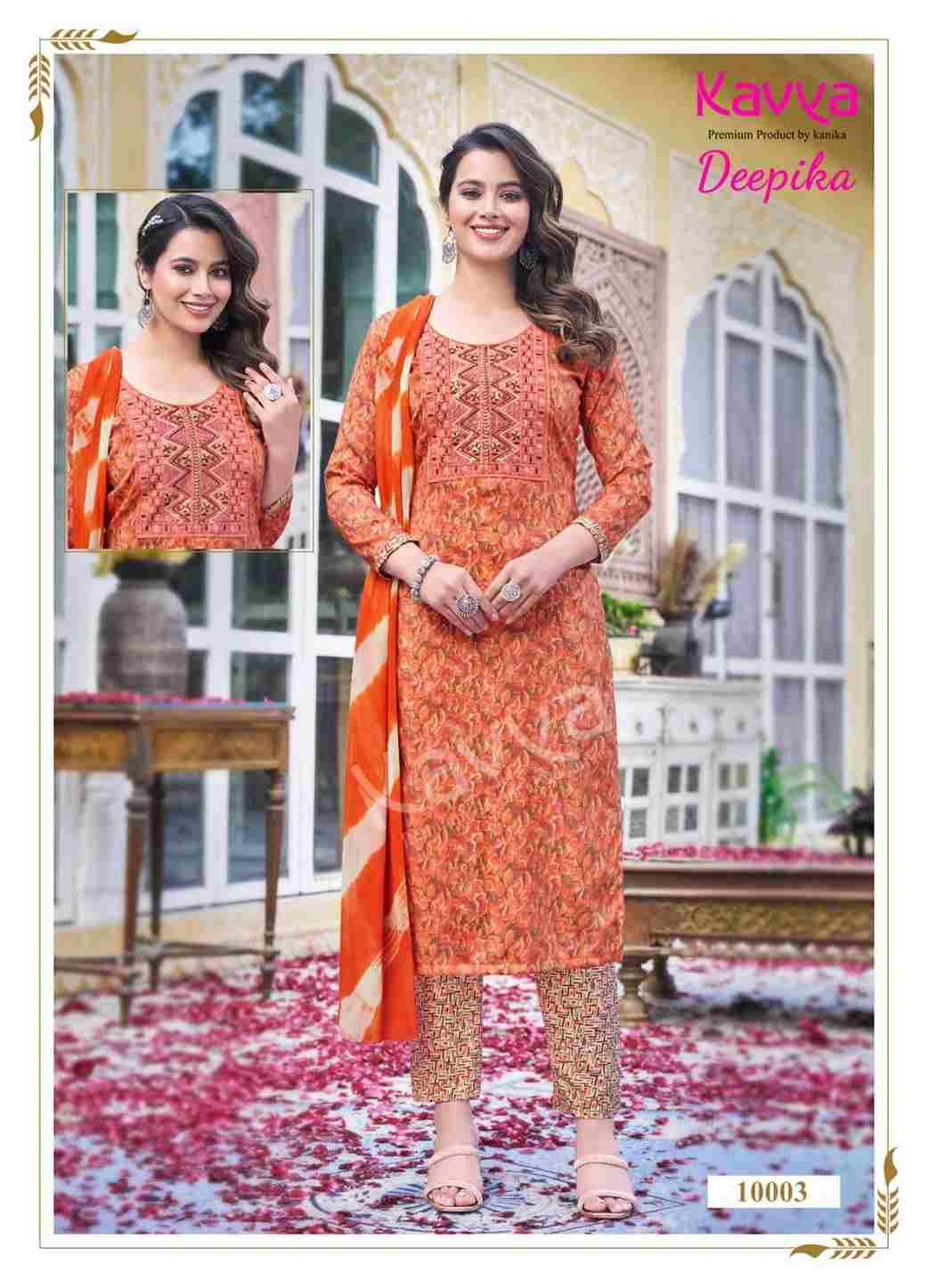 Deepika Vol-10 By Kavya 10001 To 10010 Series Beautiful Festive Suits Colorful Stylish Fancy Casual Wear & Ethnic Wear Capsule Print Dresses At Wholesale Price