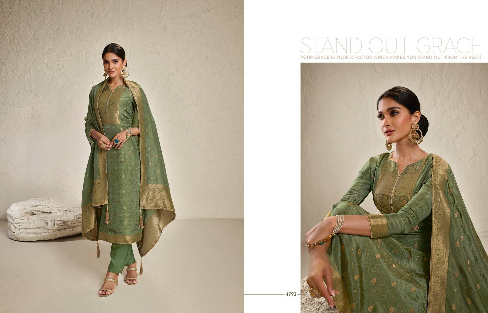 Crystal By Charmy 1001 To 1004 Series Festive Suits Beautiful Fancy Colorful Stylish Party Wear & Occasional Wear Jacquard Dresses At Wholesale Price