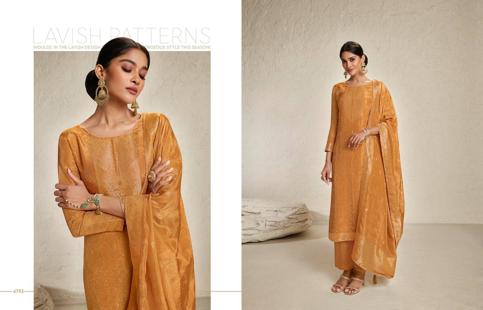 Crystal By Charmy 1001 To 1004 Series Festive Suits Beautiful Fancy Colorful Stylish Party Wear & Occasional Wear Jacquard Dresses At Wholesale Price