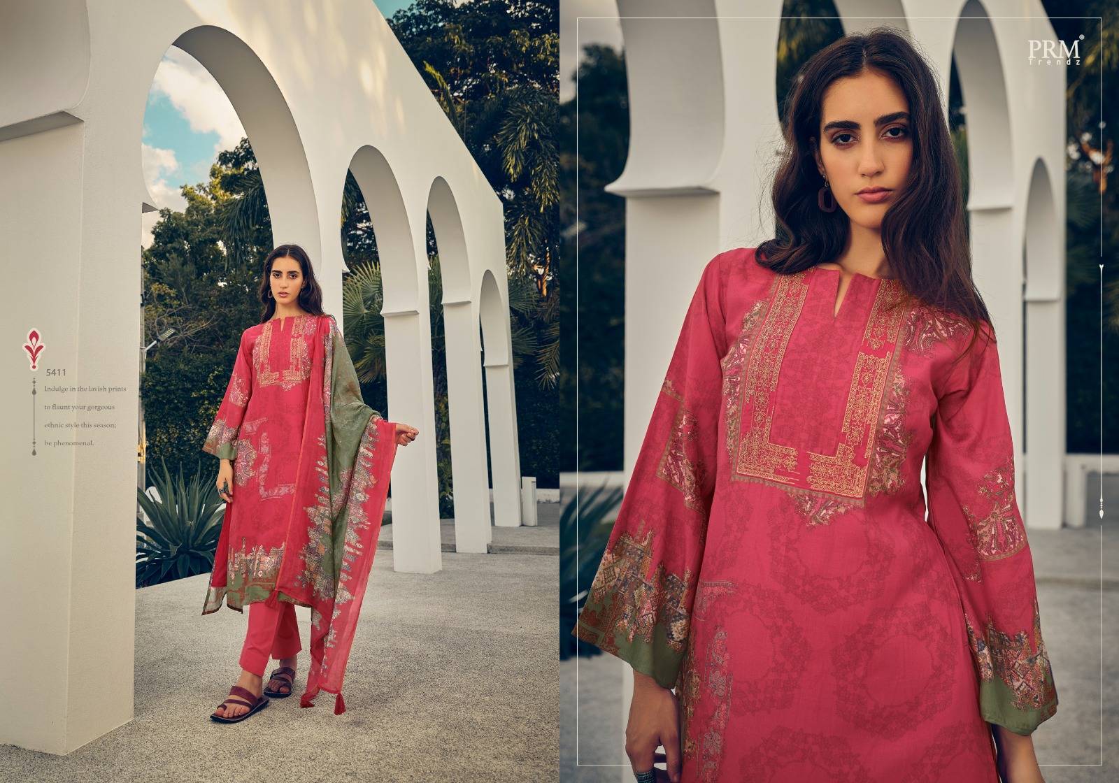 Roselyn By Prm Trendz 5409 To 5416 Series Beautiful Pakistani Suits Colorful Stylish Fancy Casual Wear & Ethnic Wear Pure Muslin Silk Dresses At Wholesale Price
