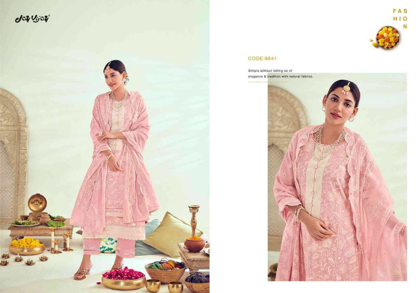 Lamha By Jay Vijay Prints 8841 To 8846 Series Beautiful Festive Suits Colorful Stylish Fancy Casual Wear & Ethnic Wear Pure Cotton Embroidered Dresses At Wholesale Price