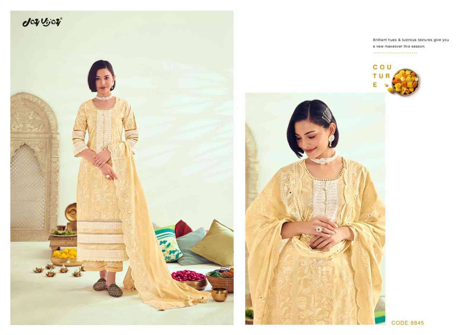 Lamha By Jay Vijay Prints 8841 To 8846 Series Beautiful Festive Suits Colorful Stylish Fancy Casual Wear & Ethnic Wear Pure Cotton Embroidered Dresses At Wholesale Price