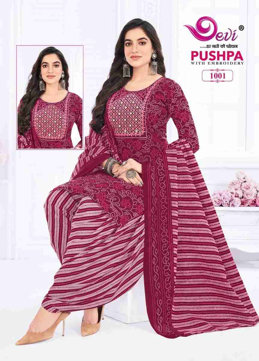 Pushpa Vol-1 By Devi 1001 To 1012 Series Beautiful Festive Suits Colorful Stylish Fancy Casual Wear & Ethnic Wear Pure Cotton Print Dresses At Wholesale Price