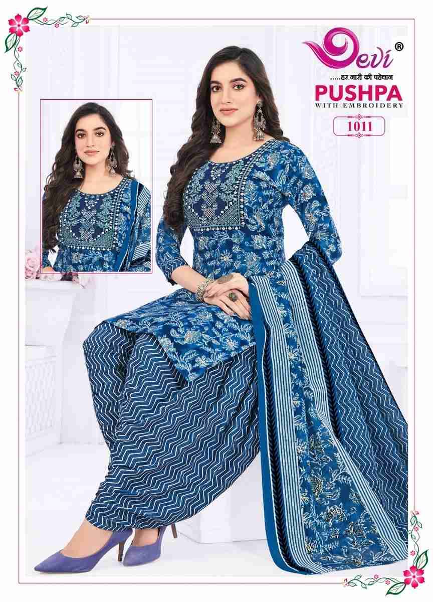 Pushpa Vol-1 By Devi 1001 To 1012 Series Beautiful Festive Suits Colorful Stylish Fancy Casual Wear & Ethnic Wear Pure Cotton Print Dresses At Wholesale Price