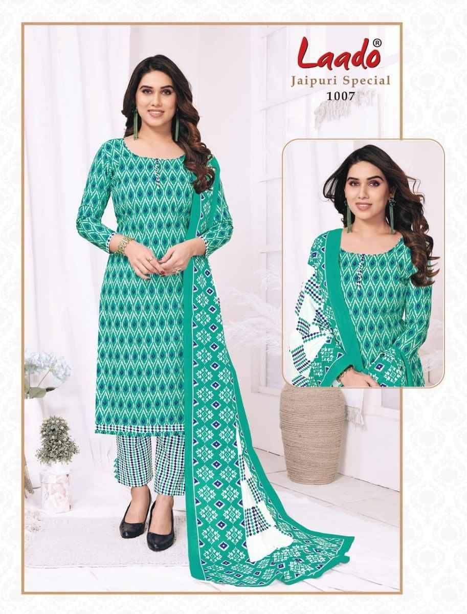Jaipuri Special Vol-1 By Laado 1001 To 1010 Series Beautiful Festive Suits Colorful Stylish Fancy Casual Wear & Ethnic Wear Pure Cotton Print Dresses At Wholesale Price