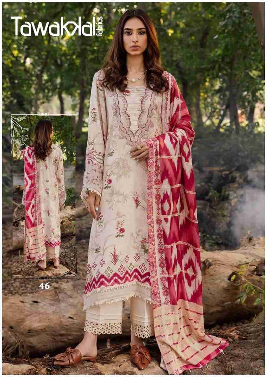 Mehroz Vol-5 By Tawakkal Fab 41 To 50 Series Designer Festive Suits Beautiful Stylish Fancy Colorful Party Wear & Occasional Wear Pure Cotton Dresses At Wholesale Price