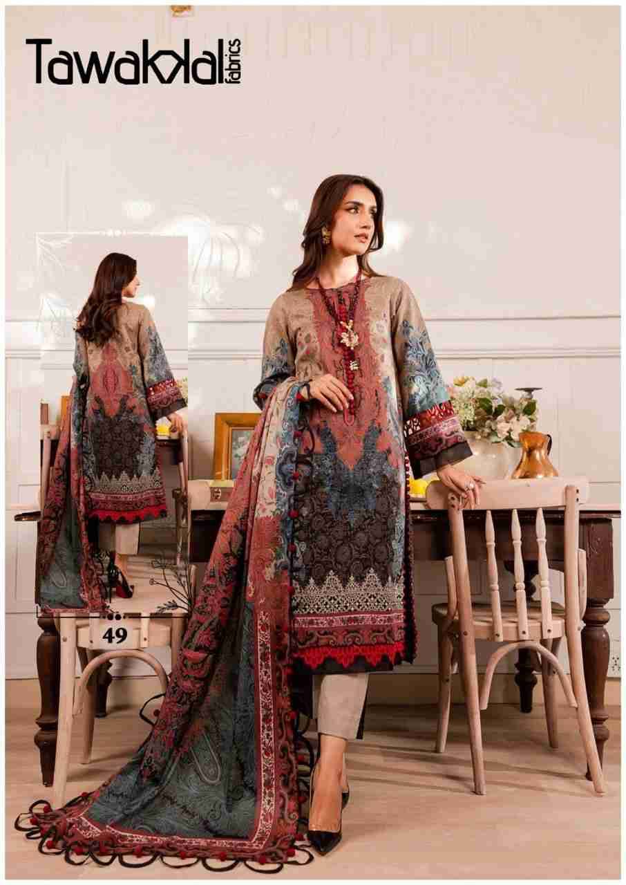 Mehroz Vol-5 By Tawakkal Fab 41 To 50 Series Designer Festive Suits Beautiful Stylish Fancy Colorful Party Wear & Occasional Wear Pure Cotton Dresses At Wholesale Price