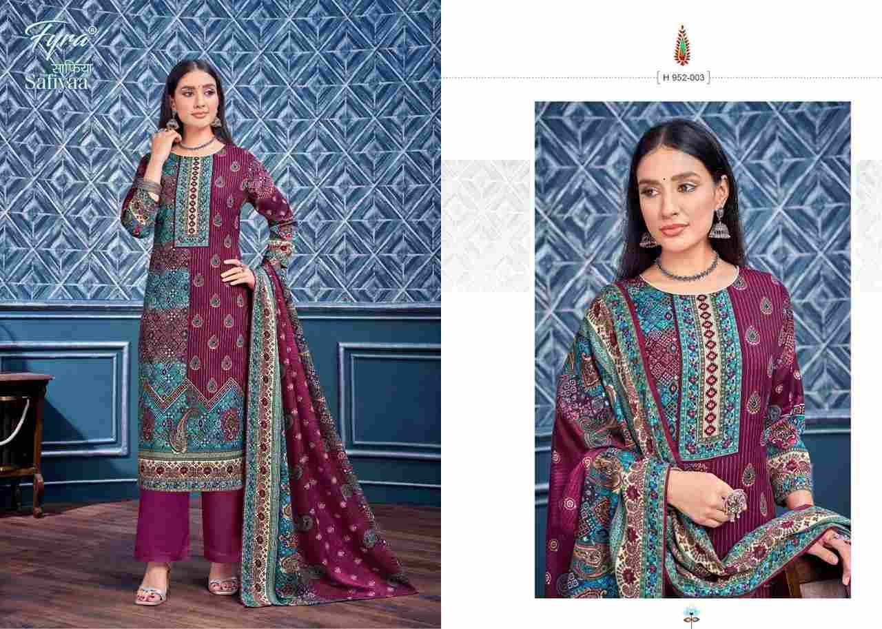 Safiyaa By Fyra 952-001 To 952-008 Series Beautiful Festive Suits Colorful Stylish Fancy Casual Wear & Ethnic Wear Pure Pashmina With Embroidered Dresses At Wholesale Price