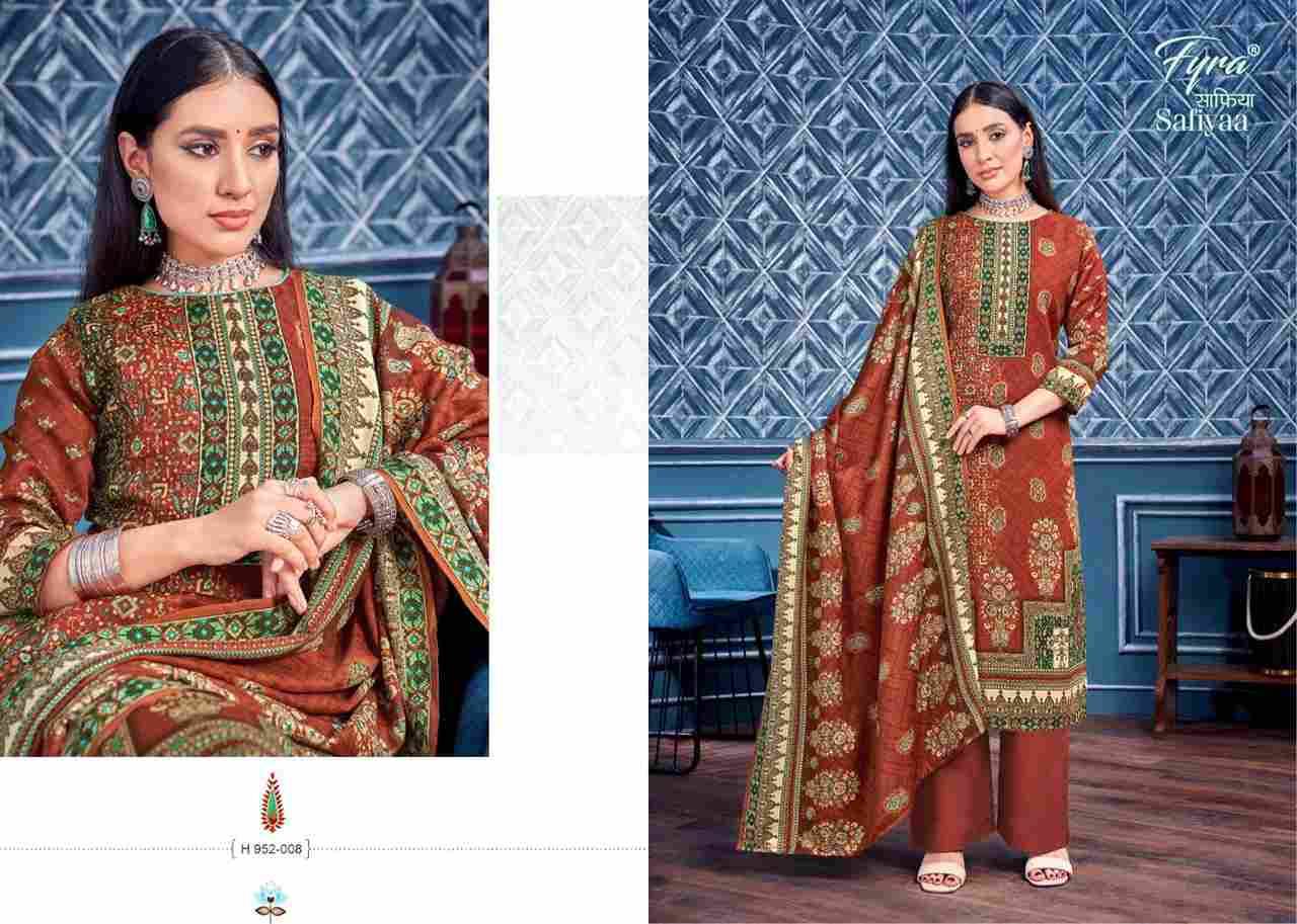 Safiyaa By Fyra 952-001 To 952-008 Series Beautiful Festive Suits Colorful Stylish Fancy Casual Wear & Ethnic Wear Pure Pashmina With Embroidered Dresses At Wholesale Price