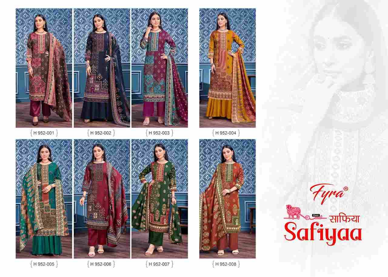 Safiyaa By Fyra 952-001 To 952-008 Series Beautiful Festive Suits Colorful Stylish Fancy Casual Wear & Ethnic Wear Pure Pashmina With Embroidered Dresses At Wholesale Price