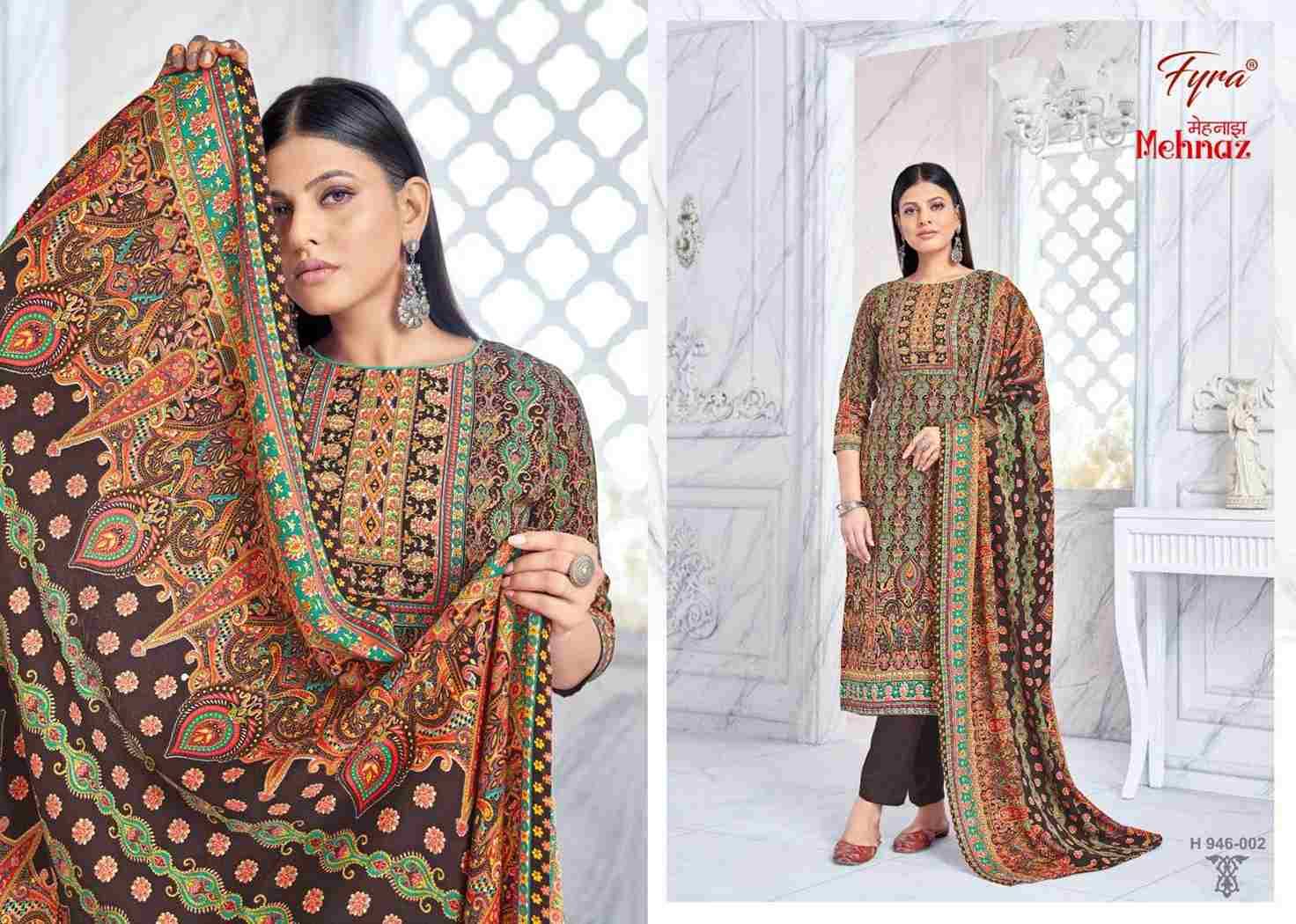 Mehnaz By Fyra 946-001 To 946-008 Series Beautiful Festive Suits Colorful Stylish Fancy Casual Wear & Ethnic Wear Pure Pashmina With Embroidered Dresses At Wholesale Price