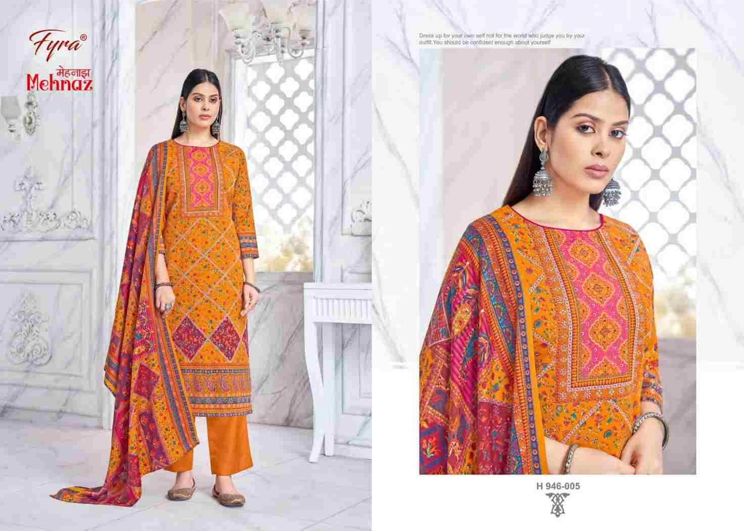 Mehnaz By Fyra 946-001 To 946-008 Series Beautiful Festive Suits Colorful Stylish Fancy Casual Wear & Ethnic Wear Pure Pashmina With Embroidered Dresses At Wholesale Price