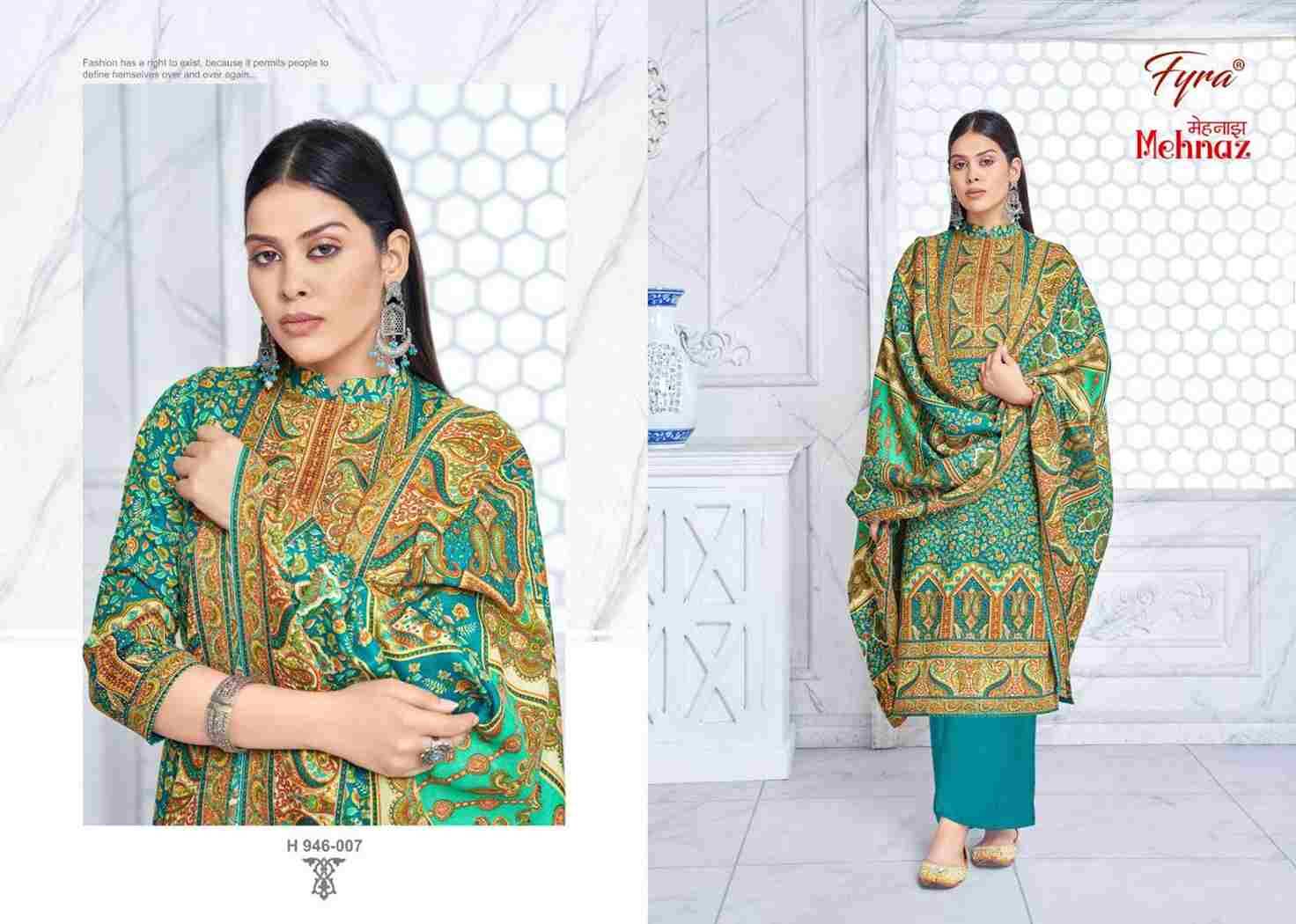 Mehnaz By Fyra 946-001 To 946-008 Series Beautiful Festive Suits Colorful Stylish Fancy Casual Wear & Ethnic Wear Pure Pashmina With Embroidered Dresses At Wholesale Price